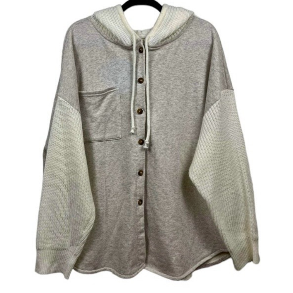 POL Women’s Button Down Hoodie, Size Large